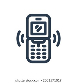 Flip Phone Y2K Vector Icon Illustration