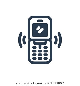 Flip Phone Y2K Vector Icon Illustration