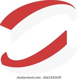 flip ribbons flat style icon design