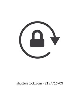 Flip screen locked icon isolated on white background. Screen button symbol modern, simple, vector, icon for website design, mobile app, ui. Vector Illustration