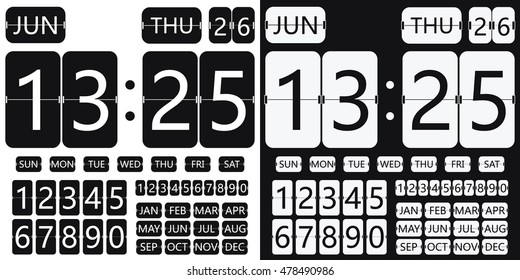 flip table clock calendar and timer