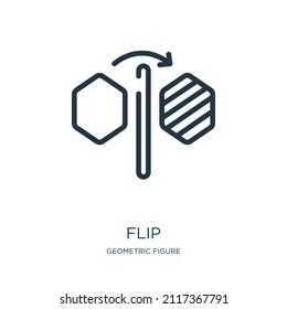 flip thin line icon. summer, flip flops linear icons from geometric figure concept isolated outline sign. Vector illustration symbol element for web design and apps.