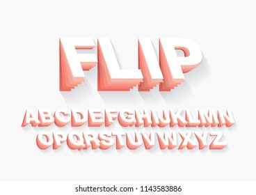 flip typography design vector/illustration