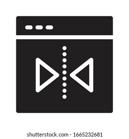flip vector glyph flat icon 