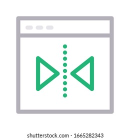 flip vector thin line icon 