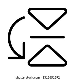flip vertical to horizontal in left orientation