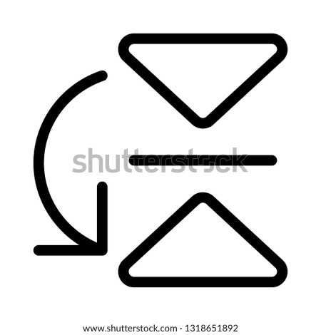 flip vertical to horizontal in left orientation