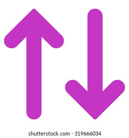 Flip Vertical icon from Primitive Set. This isolated flat symbol is drawn with violet color on a white background, angles are rounded.
