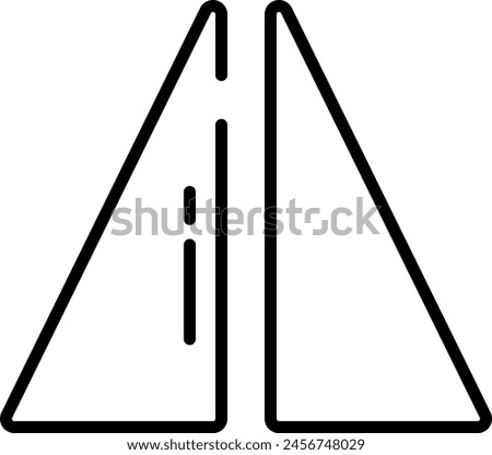 Flip vertical outline icon vector illustration