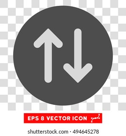 Flip Vertically round icon. Vector EPS illustration style is flat iconic bicolor symbol, light gray and gray colors, transparent background.