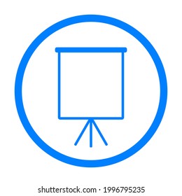 Flipchart and circle on white