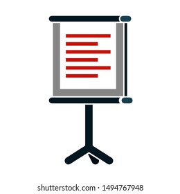 flip-chart icon. flat illustration of flip-chart - vector icon. flip-chart sign symbol