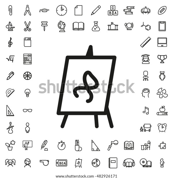 Flipchart Icon Illustration Isolated Vector Sign Stock Vector Royalty Free