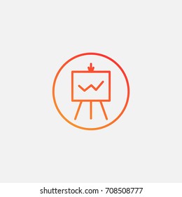 Flipchart icon.gradient illustration isolated vector sign symbol