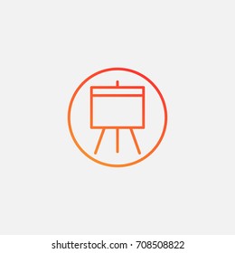 Flipchart icon.gradient illustration isolated vector sign symbol