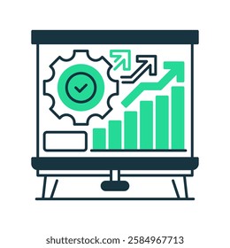 Flipchart line icon. Universal creative premium symbol. Vector sign icon logo template. Vector illustration