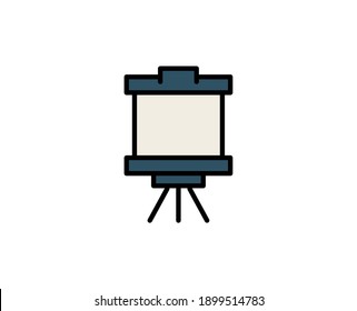 Flipchart premium line icon. Simple high quality pictogram. Modern outline style icons. Stroke vector illustration on a white background. 