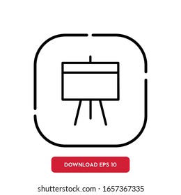 Flip-chart symbol, education outline vector icon. Modern, simple flat vector illustration for web site or mobile app