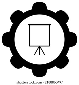 Flipchart y rueda en blanco