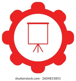 Flipchart and wheel on white