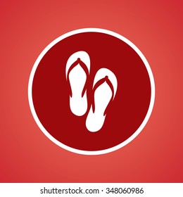 Flipflop Icon Stock Vector Royalty Free Shutterstock