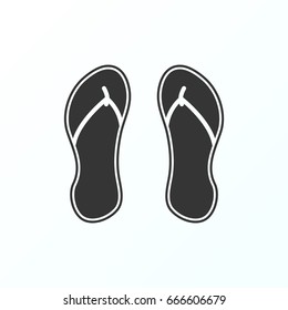 Flip-flop  icon illustration isolated vector sign symbol