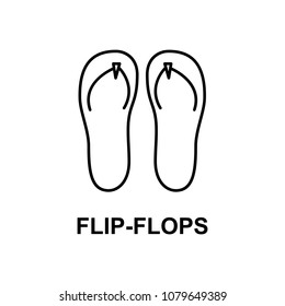 Flip-Flop icon on the white background