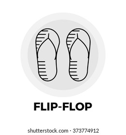 Flip-Flop icon vector. Flat icon isolated on the white background. Vector illustration.