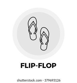 Flip-Flop icon vector. Flat icon isolated on the white background. Vector illustration.