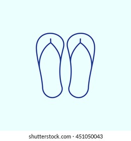 Flipflop Line icon. Eps-10.