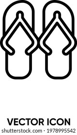 Flip-flop vector icon. Modern, simple flat vector illustration for website or mobile app. Slipper symbol, logo illustration. Pixel perfect vector graphics