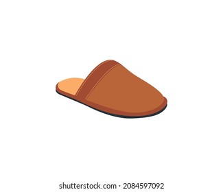 Flip-flop vector isolated icon. Home slippers emoji illustration. Flip-flop vector isolated emoticon