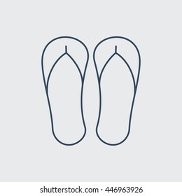 Flipflop Vector Line Icon. Eps.-10.