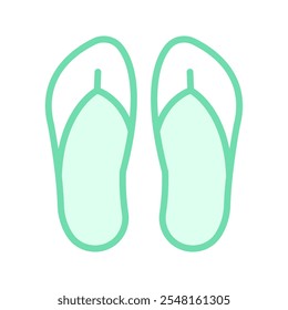 Flip-Flops ícone de linha duotônica , vetor, pixel perfect, arquivo ilustrador