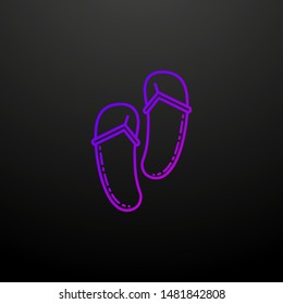 Flip-flops dusk style nolan icon. Elements of summer holiday and travel set. Simple icon for websites, web design, mobile app, info graphics