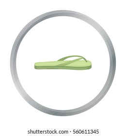 Flip-flops icon in cartoon style isolated on white background. Shoes symbol stock vector illustration.