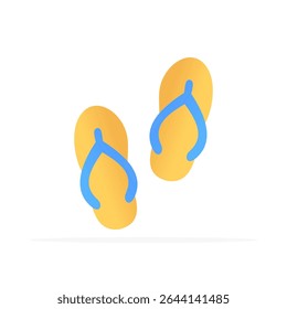 Flip-flops icon, colored flat vector. modern and minimalist design