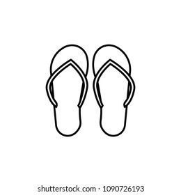 flip-flops icon. Element of travel icon for mobile concept and web apps. Thin line flip-flops icon can be used for web and mobile. Premium icon on white background