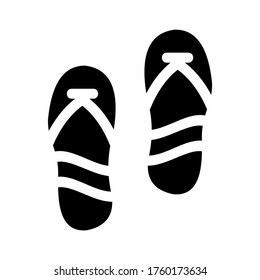 flip-flops icon or logo isolated sign symbol vector illustration - high quality black style vector icons
