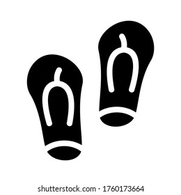 flip-flops icon or logo isolated sign symbol vector illustration - high quality black style vector icons
