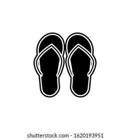 flip-flops icon. Simple glyph, flat vector of camping icons for ui and ux, website or mobile application