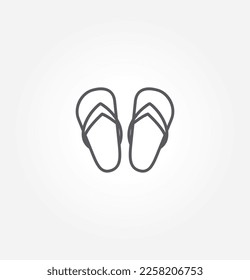 flip-flops icono ilustración vectorial plantilla de logotipo para muchos fines. Aislado sobre fondo blanco.