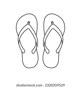 flip-flops icon vector illustration symbol design