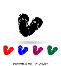 flip-flops illustration multi color icon. Elements of spa set. Simple icon for websites, web design, mobile app, info graphics