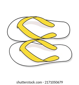 flip-flops, Indonesian people like to wear these sandals because the material is light and comfortable