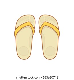 Flip-flops isolated on a white background. Vector illustration.