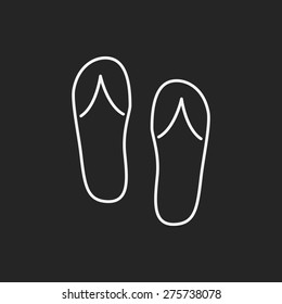 Flip-flops line icon