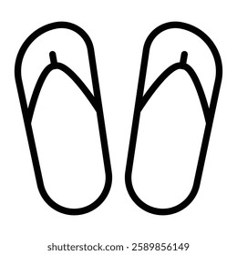 Flipflops Line Icon Design For Personal And Commercial Use