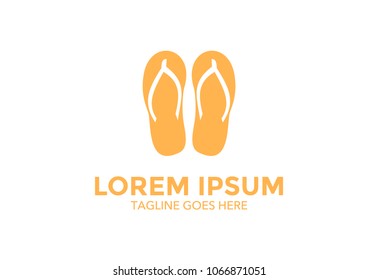 flip-flops logo. summer. icon. vector illustration