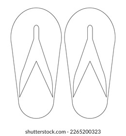 flip-flops logo vector illustration simple design
